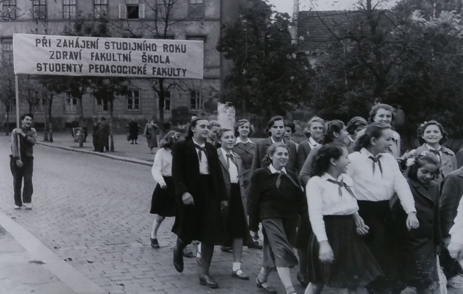 Průvod k zahájení akademického roku 1952/53